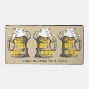 Custom Text Beer Desk Mat