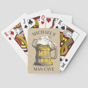 Custom text Beer Ilustration Playing Cards