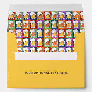 Custom Text BEER Pop-Art Envelope