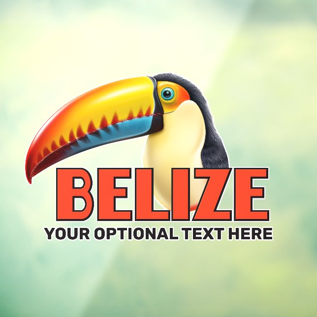 Custom Text BELIZE Toucan (Sheet 3)
