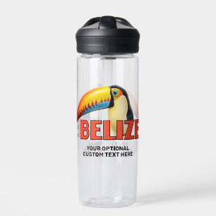 Custom Text BELIZE Toucan Water Bottle