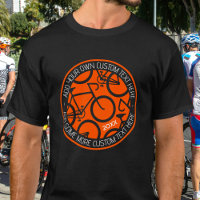 Custom Text Bicycle Orange & Black