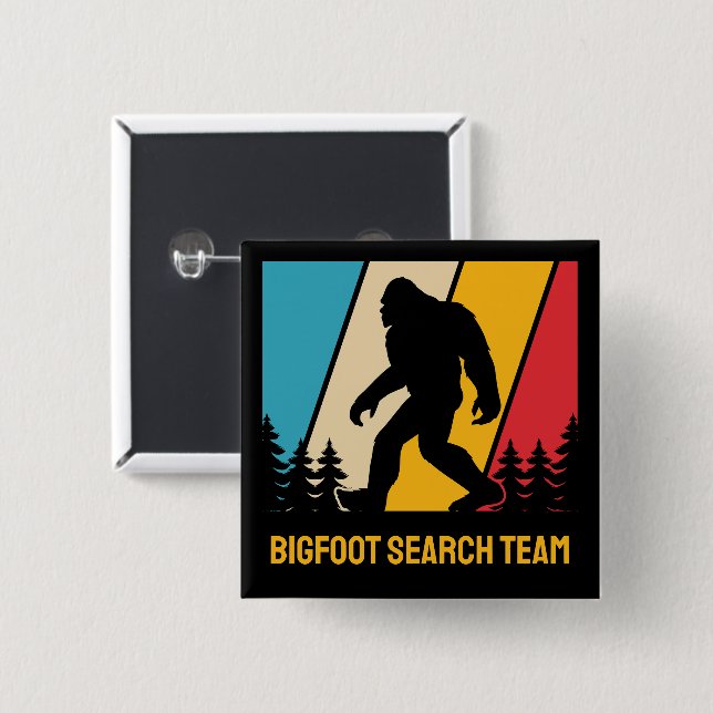 Custom Text Bigfoot 15 Cm Square Badge (Front & Back)
