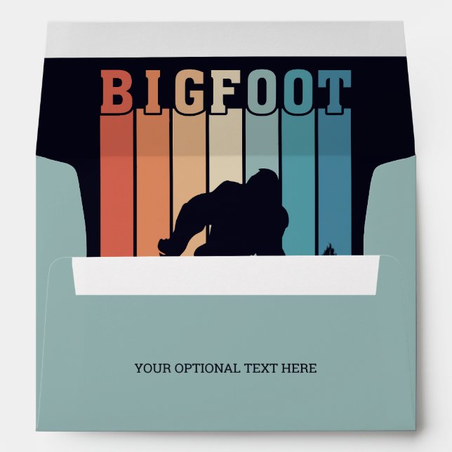 Custom Text Bigfoot Envelope (Back (Bottom))