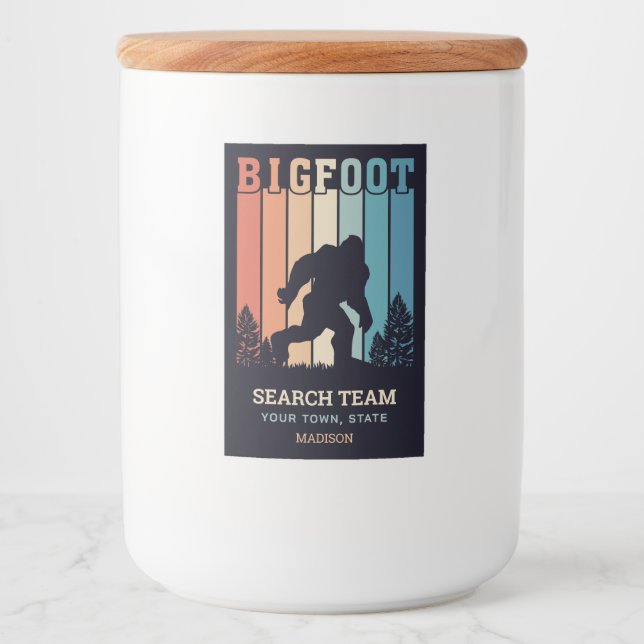 Custom Text Bigfoot Food Label (Front)