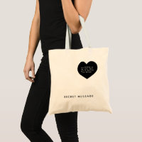Custom Text Black Heart SECRET MESSAGE