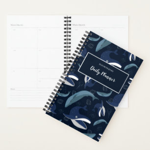 Custom Text Blue Whale Planner