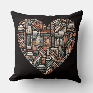 Custom Text Book Lover's Cushion