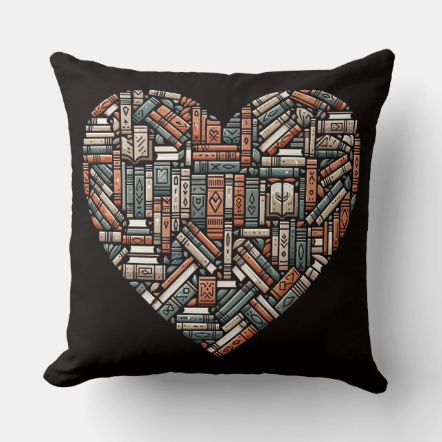 Custom Text Book Lover's Cushion (Front)