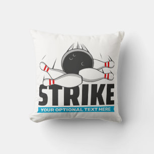 Custom Text Bowling Strike Cushion