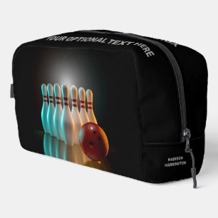 Custom Text Bowling Strike Dopp Kit
