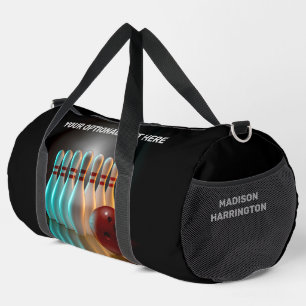 Custom Text Bowling Strike Duffle Bag