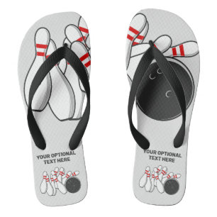 Custom Text Bowling Strike Thongs