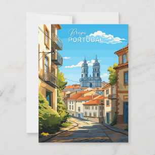 Custom Text Braga Portugal Postcard