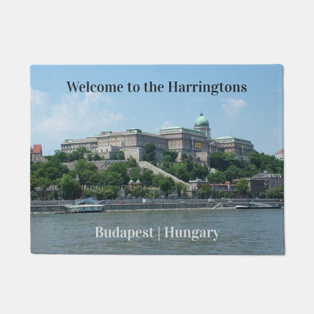 Custom text Budapest doormat (Front)