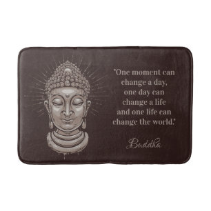 Custom text Buddha Quote bath mats