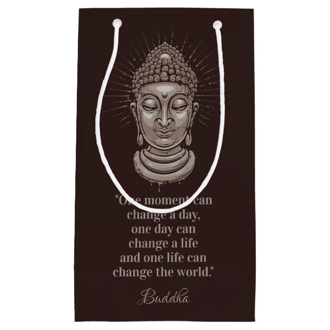 Custom text Buddha Quote gift bag (Front)