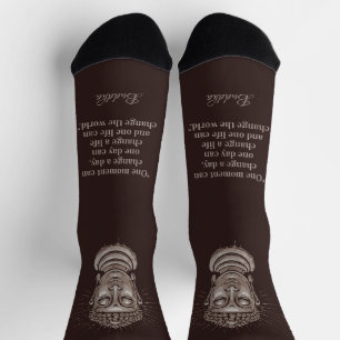 Custom text Buddha Quote Socks