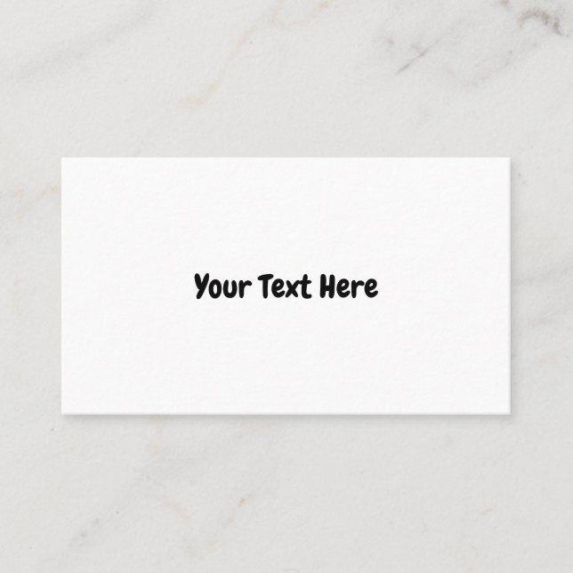 Custom Text  Business Card (Front)