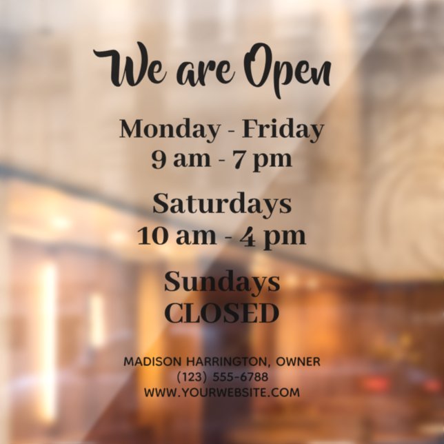 Custom Text Business Hours (Sheet 2)