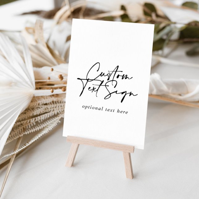 Custom Text Calligraphy Modern Elegant Sign (Creator Uploaded)