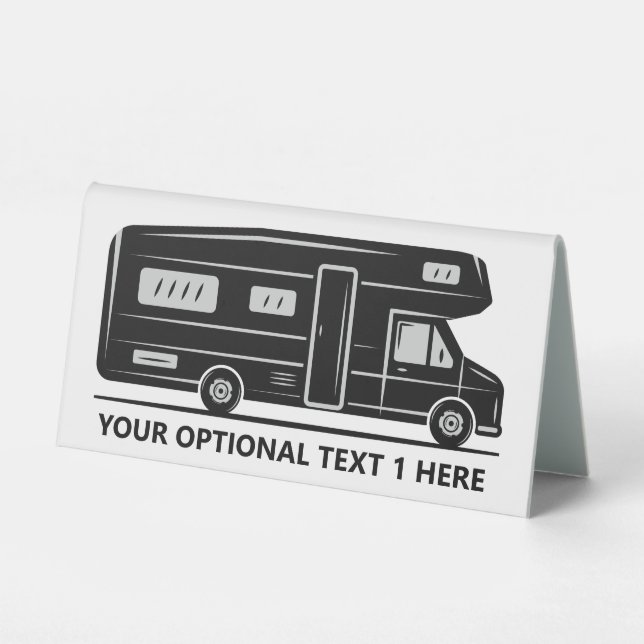 Custom text Camper Van (Front)