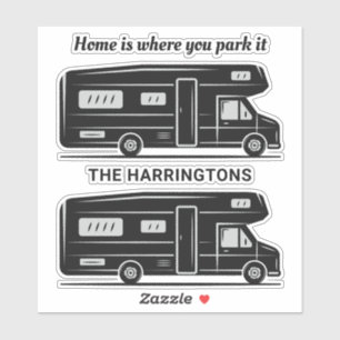 Custom Text Camper Van