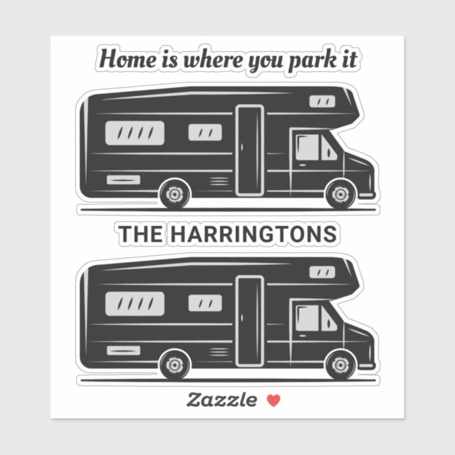Custom Text Camper Van (Sheet)