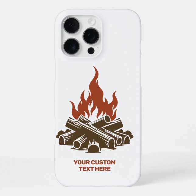 Custom Text Camping iPhone Case (Back)