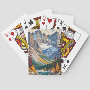 Custom Text Canada Travel Poster Playing Cards