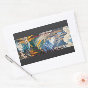Custom Text Canada Travel Poster Rectangular Sticker