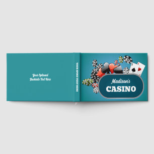 Custom Text Casino / Poker Guest Book