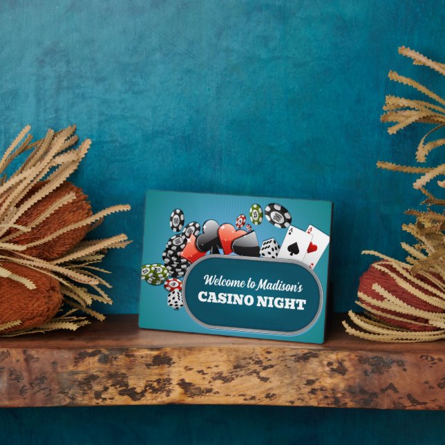 Custom Text Casino / Poker Plaque (Side)