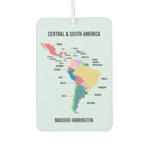Custom Text Central & South America Car Air Freshener