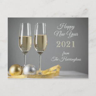 Custom text Champaign Party postcard