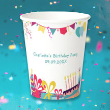 Custom Text Cheerful Colourful Birthday Party