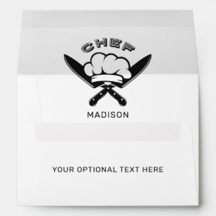 Custom Text Chef Logo Envelope