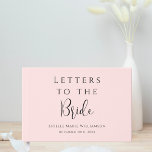 Custom Text Chic Blush Pink Letters to the Bride Guest Book<br><div class="desc">Custom Text Personalised Letters to the Bride Script Lettering elegant "Letters to the Bride". A beautiful keepsake in simple, black and light blush pink pastel with elegant, sleek stylised block text and script calligraphy typography. Personalise by adding the bride's name and the date of the bridal shower. There is space...</div>