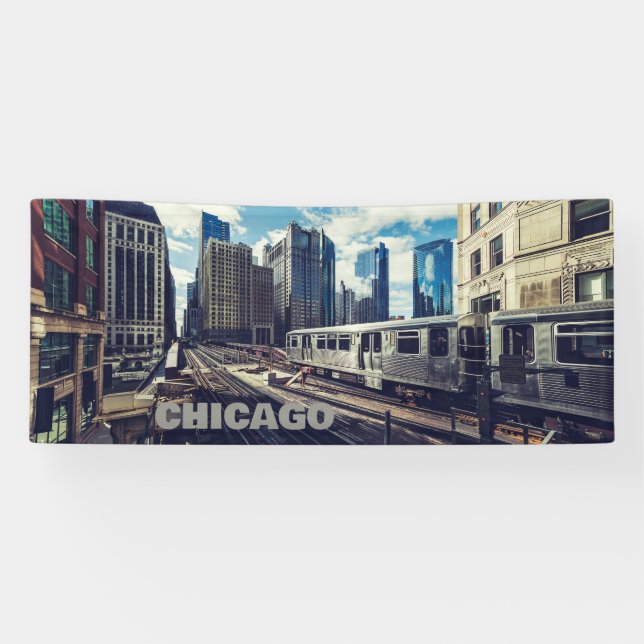 Custom Text Chicago USA Banner (Horizontal)