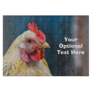 Custom Text Chicken Cutting Board