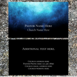 Custom Text Christian Church Pastor Personalised  Business Card