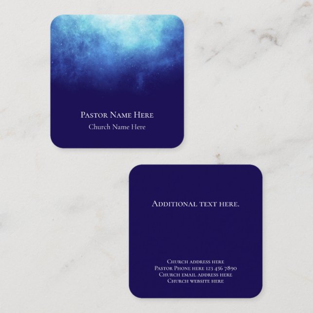 Custom Text Christian Church Pastor Personalised  Calling Card (Front/Back)