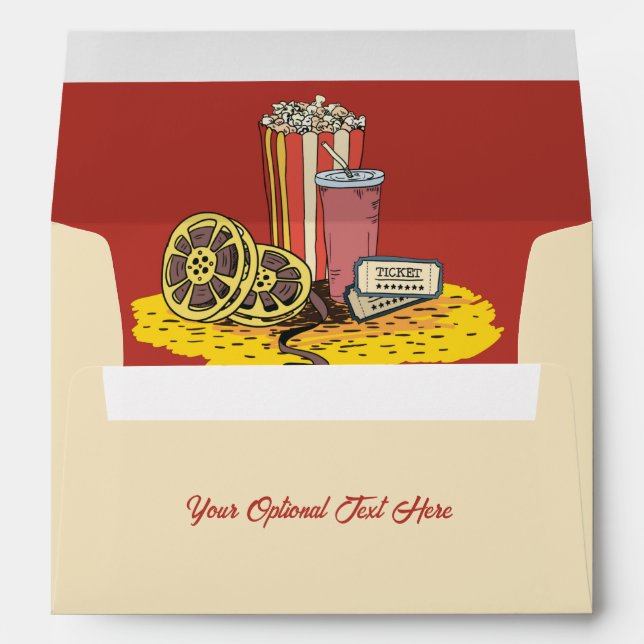 Custom text Cinema Envelope (Back (Bottom))