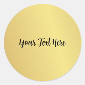 Custom Text Classic Round Sticker