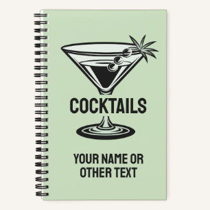 Custom Text Cocktail Notebook