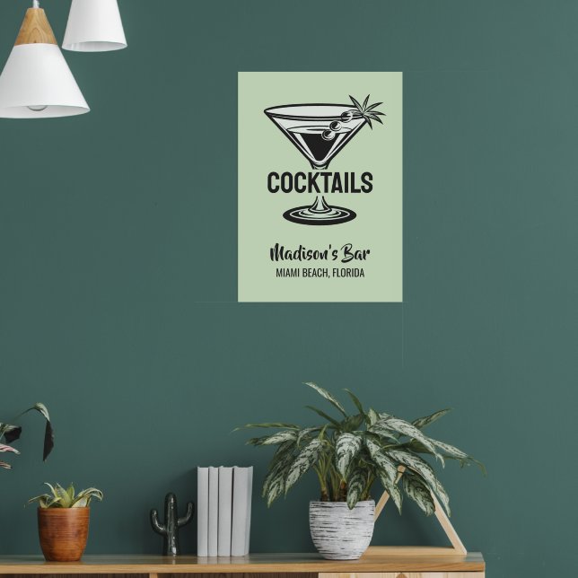 Custom Text Cocktail Poster (Living Room 1)