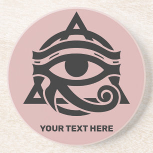 Custom Text & Color Eye of Horus Coaster