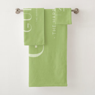 Custom text & color GUEST towel set