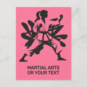 Custom Text & Color Martial Arts Postcard