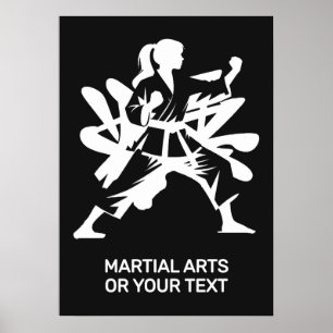 Custom Text & Color Martial Arts Poster